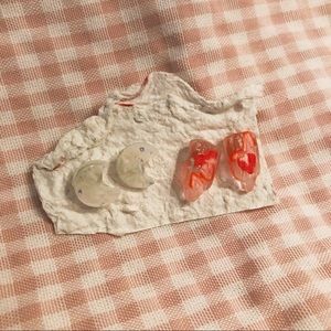 Moons and popsicles earring studs